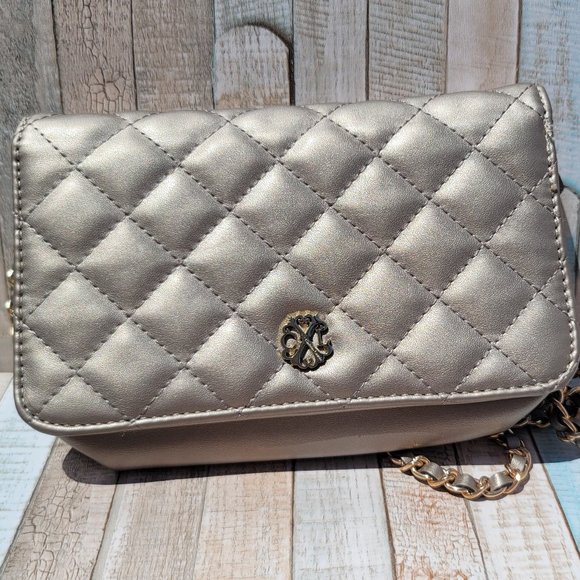 Christian Lacroix Gold Quilted Crossbody - Picture 1 of 7